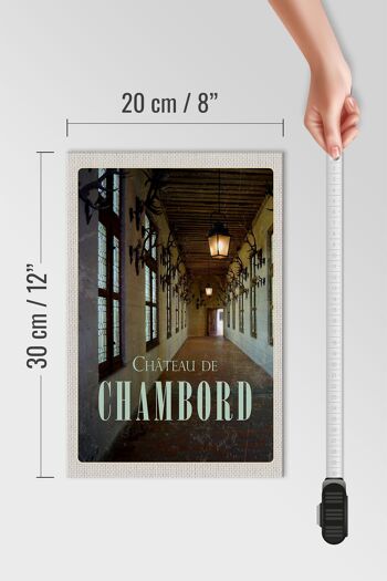 Panneau en bois voyage 20x30cm Château de Chambord cadeau château 4