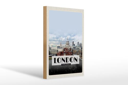 Holzschild Reise 20x30cm London United Kingdom Foto Poster