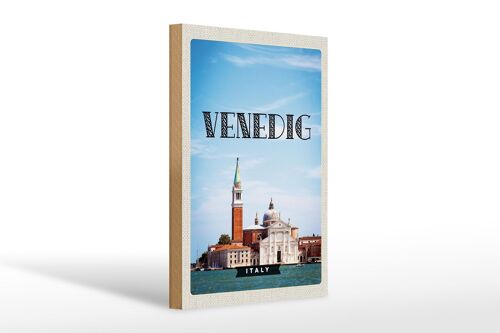 Holzschild Reise 20x30cm Venedig Italy Tourismus Poster