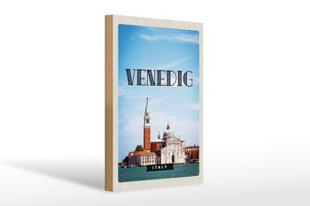 Panneau en bois voyage 20x30cm affiche touristique Venise Italie 1