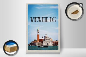 Panneau en bois voyage 20x30cm affiche touristique Venise Italie 2