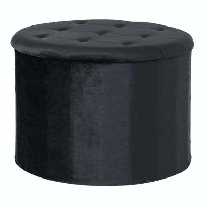 Turup Pouf - Turup pouf with storage in black velvet