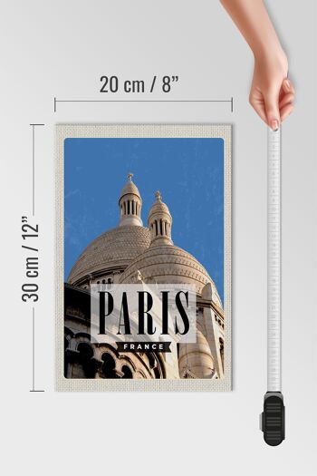 Panneau en bois voyage 20x30cm Paris France architecture 4