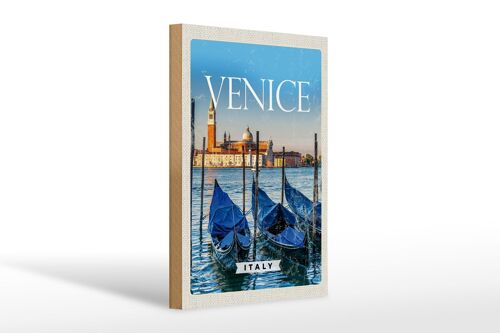 Holzschild Reise 20x30cm Venice Italy Italien Retro