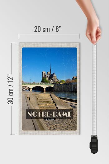 Panneau en bois voyage 20x30cm Notre - Dame Paris Tourisme 4