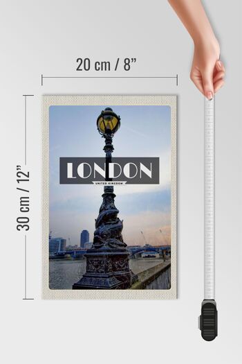 Panneau en bois voyage 20x30cm, affiche rétro de Londres, royaume-uni 4