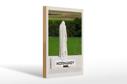 Holzschild Reise 20x30cm Normandy France Skulptur Geschenk