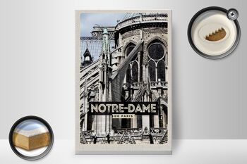 Panneau en bois voyage 20x30cm Architecture Notre-Dame de Paris 2