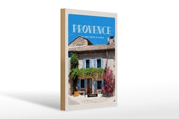 Panneau en bois voyage 20x30cm Provence alpes-sote d'azur vieille ville 1