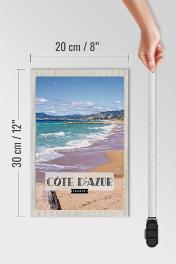 Panneau en bois voyage 20x30cm cote d'azur France destination voyage 4