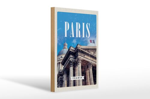 Holzschild Reise 20x30cm Paris France Grand Palais Frankreich