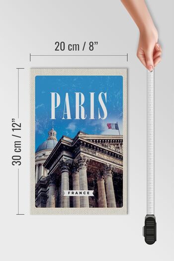 Panneau en bois voyage 20x30cm Paris France Grand Palais France 4