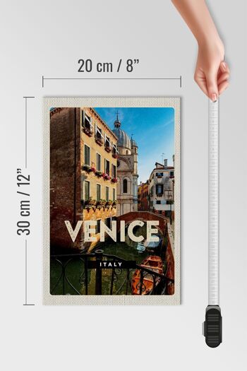 Panneau en bois voyage 20x30cm Venise Italie cadeau architecture 4