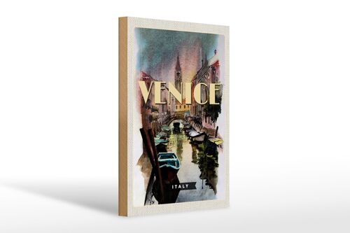 Holzschild Reise 20x30cm Venice Italy malerisches Bild