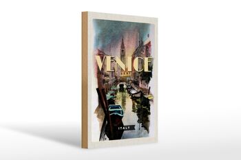 Panneau en bois voyage 20x30cm Venise Italie image pittoresque 1