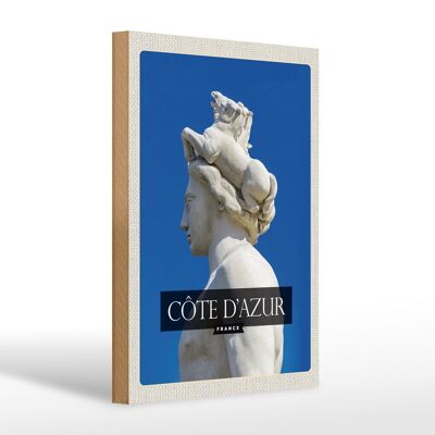 Cartello in legno da viaggio 20x30 cm costa azzurra la fontaine du soleil