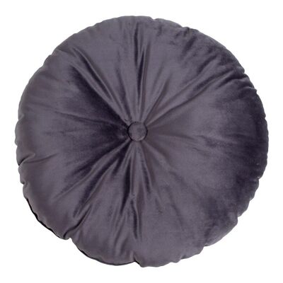 Luso Cushion - Round cushion in grey velvet Ø45cm