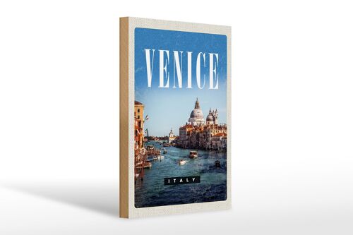 Holzschild Reise 20x30cm Venice Italy Kathedrale Geschenk