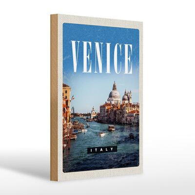 Holzschild Reise 20x30cm Venice Italy Kathedrale Geschenk