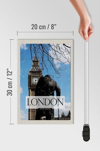 Panneau en bois voyage 20x30cm Londres UK destination de voyage Big Ben 4