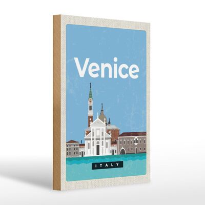 Holzschild Reise 20x30cm Venice Italy Ansicht Bild Geschenk