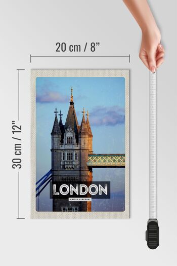 Panneau en bois voyage 20x30cm Londres UK architecture destination de voyage 4