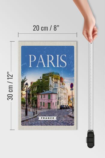 Panneau en bois voyage 20x30cm Paris France architecture vacances 4