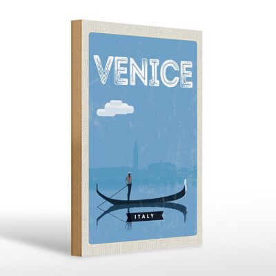 Cartel de madera viaje 20x30cm Venecia Cuadro pintoresco de Venecia