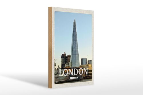 Holzschild Reise 20x30cm London Stadt United Kingdom