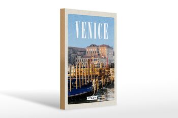 Panneau en bois voyage 20x30cm Venise Italie Venise Italie Rétro 1