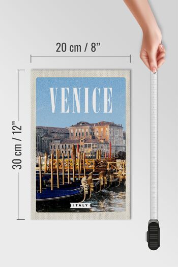 Panneau en bois voyage 20x30cm Venise Italie Venise Italie Rétro 4