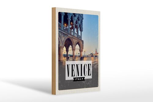 Holzschild Reise 20x30cm Venice Venedig Panorama Poster