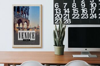 Panneau en bois voyage 20x30cm Venise Affiche panorama Venise 3