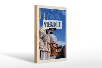 Panneau en bois voyage 20x30cm Venise Italie architecture 1