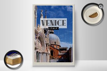 Panneau en bois voyage 20x30cm Venise Italie architecture 2