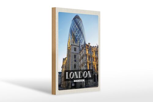 Holzschild Reise 20x30cm London United Kingdom Architektur