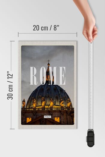 Panneau en bois voyage 20x30cm Rome Italie St. Basilique Pierre 4