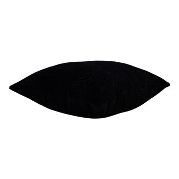 Coussin Blanca - Coussin en velours côtelé noir 1