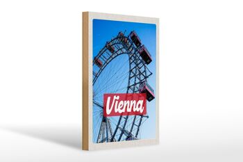 Panneau en bois voyage 20x30cm Vienne Autriche Prater voyage de vacances 1