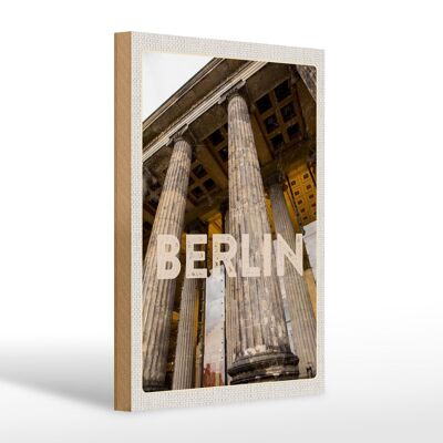 Holzschild Reise 20x30cm Berlin DE Brandenburger Tor