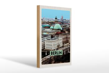 Panneau en bois voyage 20x30cm Berlin Allemagne vue Berlin 1