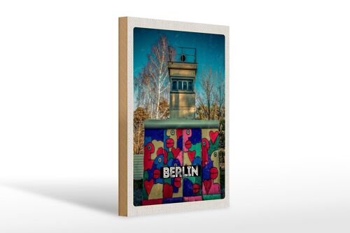 Holzschild Reise 20x30cm Berlin Deutschland Bunt Gemälde