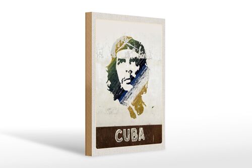 Holzschild Reise 20x30cm Cuba Karibik Che Guevara Frieden