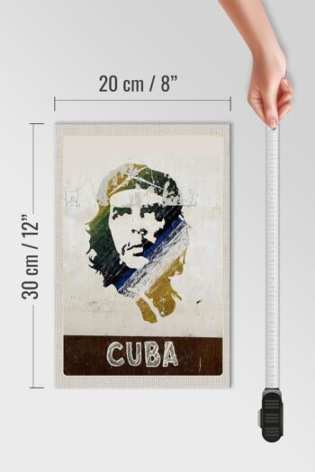 Panneau en bois voyage 20x30cm Cuba Caraïbes Che Guevara Paix 4