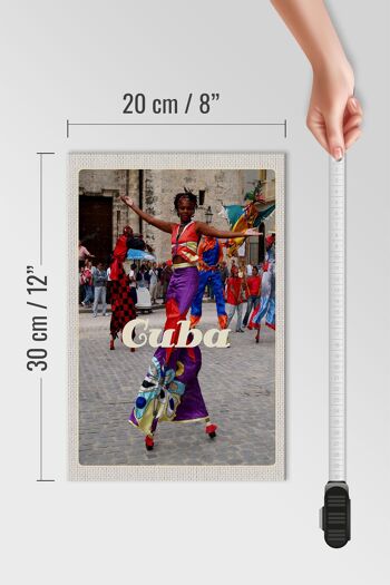 Panneau en bois voyage 20x30cm Cuba Caraïbes Festival de danse afro coloré 4