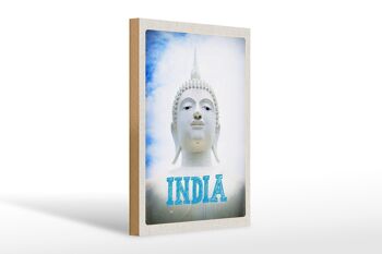 Panneau en bois voyage 20x30cm Inde religion hindouisme sculpture 1