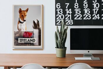 Panneau en bois voyage 20x30cm Irlande Europe Steak Dog Island 3