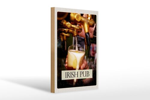 Holzschild Reise 20x30cm Irland Irisches Bier Tradition Alkohol