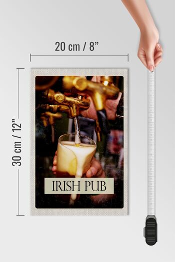 Panneau en bois voyage 20x30cm Irlande bière irlandaise tradition alcool 4