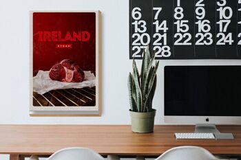 Panneau en bois voyage 20x30cm Irlande meilleur steak rouge au four 3